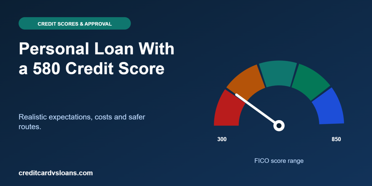 Personal Loan With a 580 Credit Score: Realistic Expectations