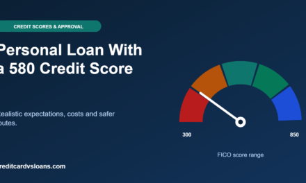 Personal Loan With a 580 Credit Score: Realistic Expectations