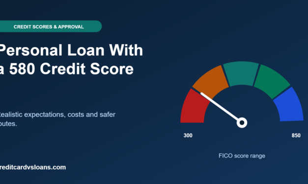Personal Loan With a 580 Credit Score: Realistic Expectations
