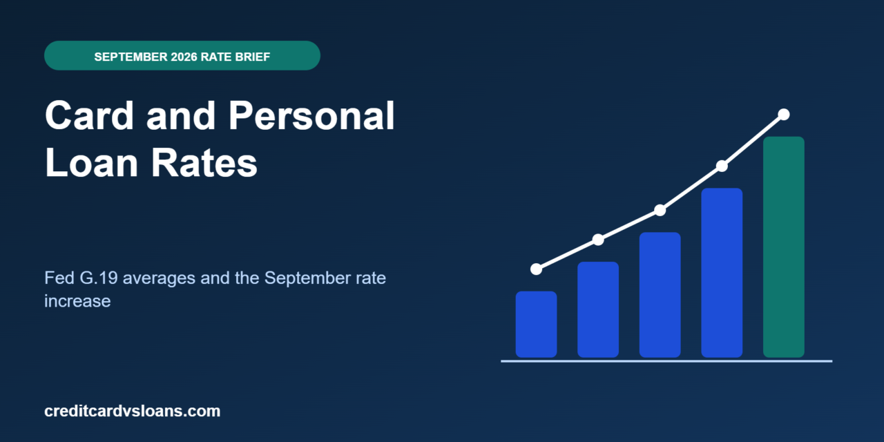 Credit Card and Personal Loan Rate Outlook: September 2026 Borrower Brief