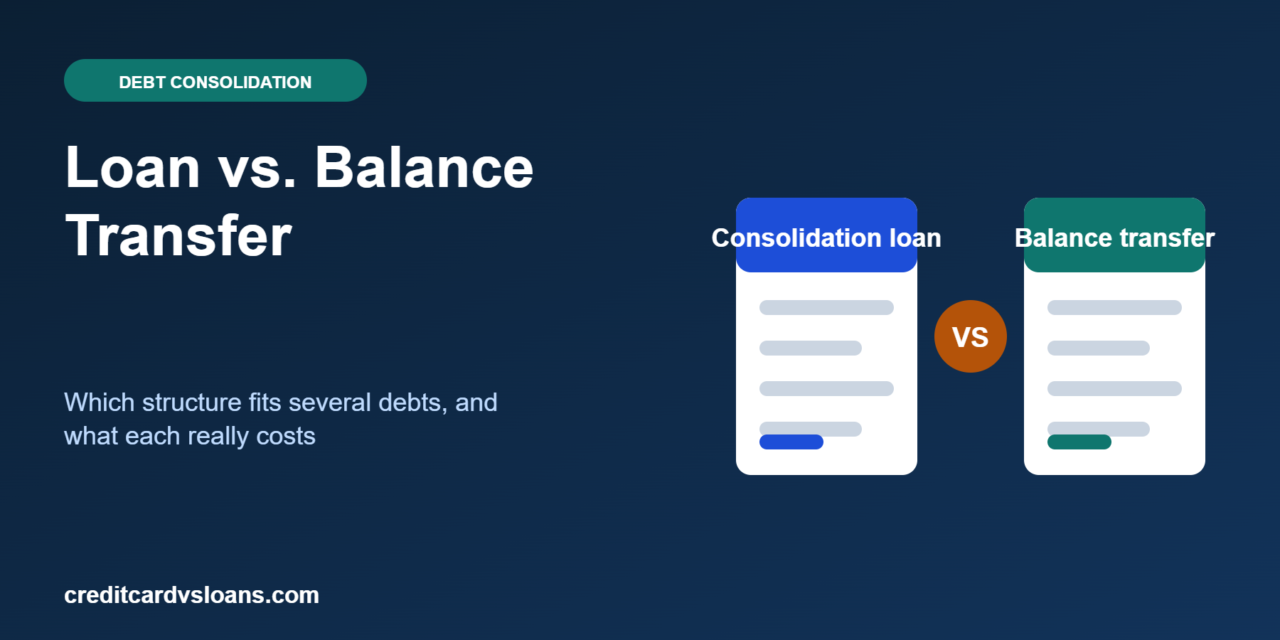 Debt Consolidation Loan vs. Balance Transfer Card: Which Saves More?