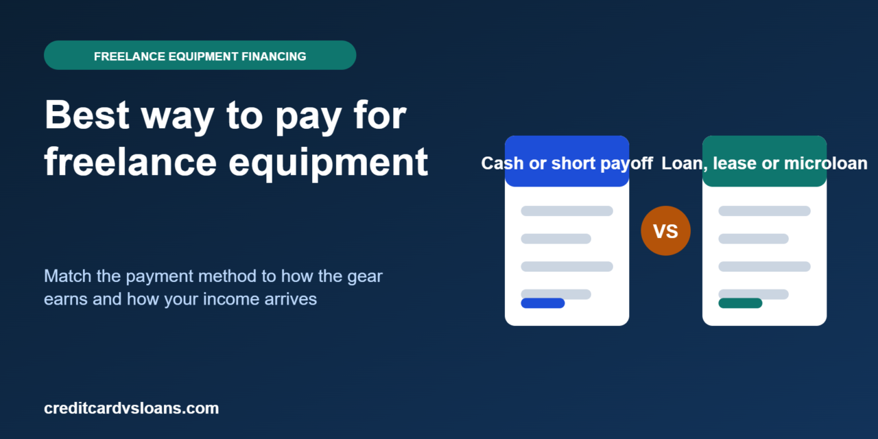 Best Way to Pay for Freelance Equipment: Compare Borrowing Options Before You Commit