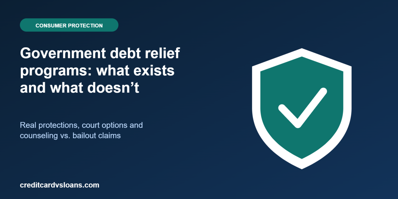 Government Debt Relief Programs for Credit Card Debt: What Exists and What Doesn’t