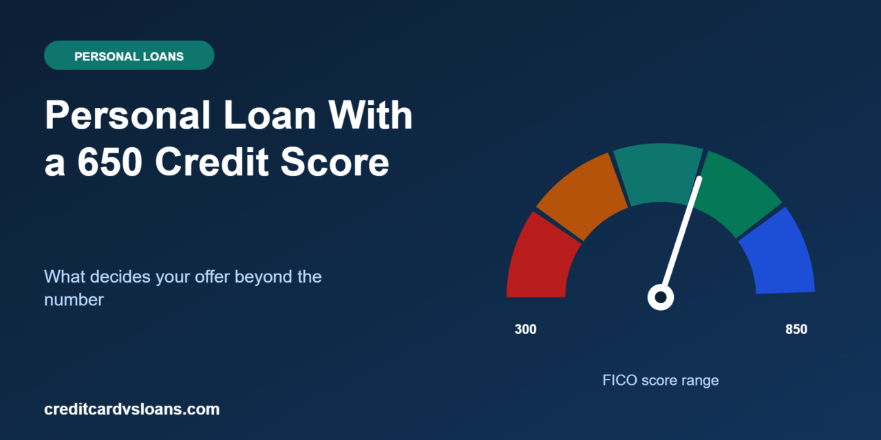 Personal Loan With a 650 Credit Score: Approval and Rate Factors
