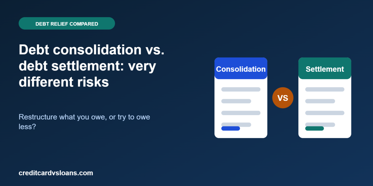 Debt Consolidation vs. Debt Settlement: Very Different Risks