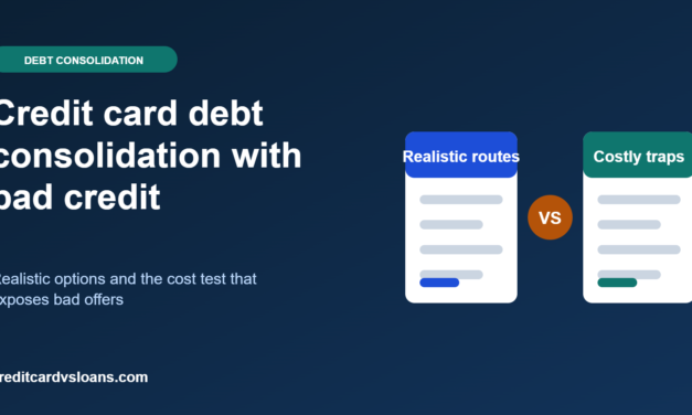 Credit Card Debt Consolidation With Bad Credit: Realistic Options