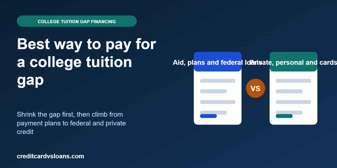 Best Way to Pay for a College Tuition Gap: Compare Borrowing Options Before You Commit