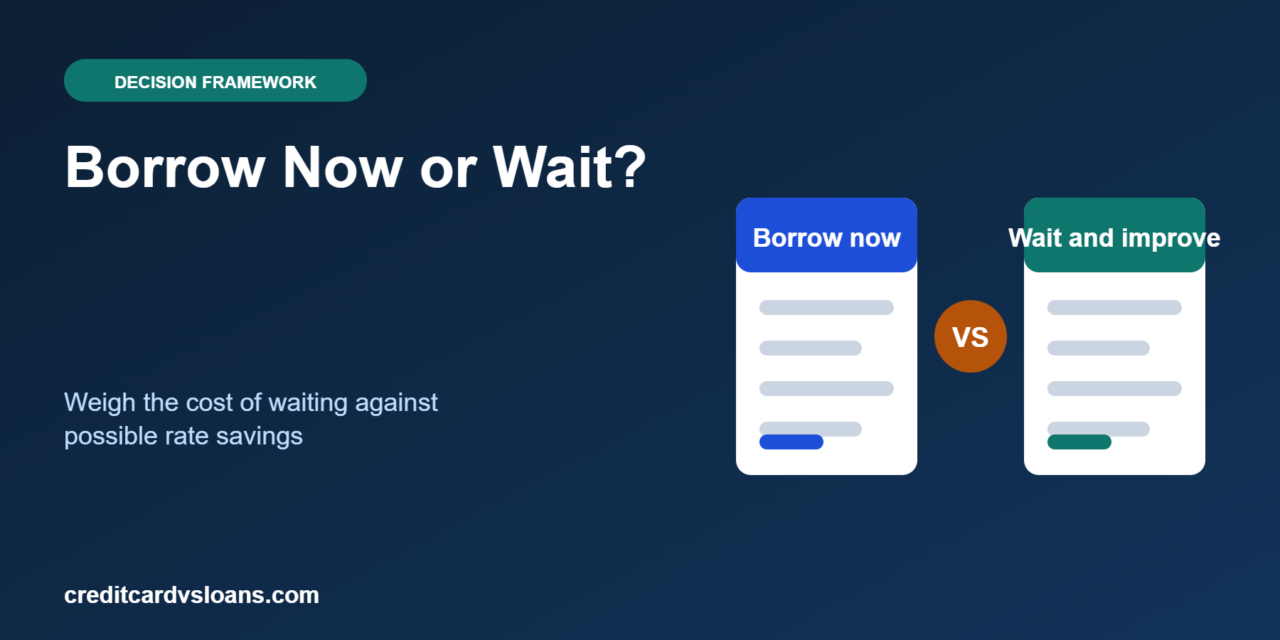 Borrow Now or Improve Your Credit First? A Cost-Based Decision Guide